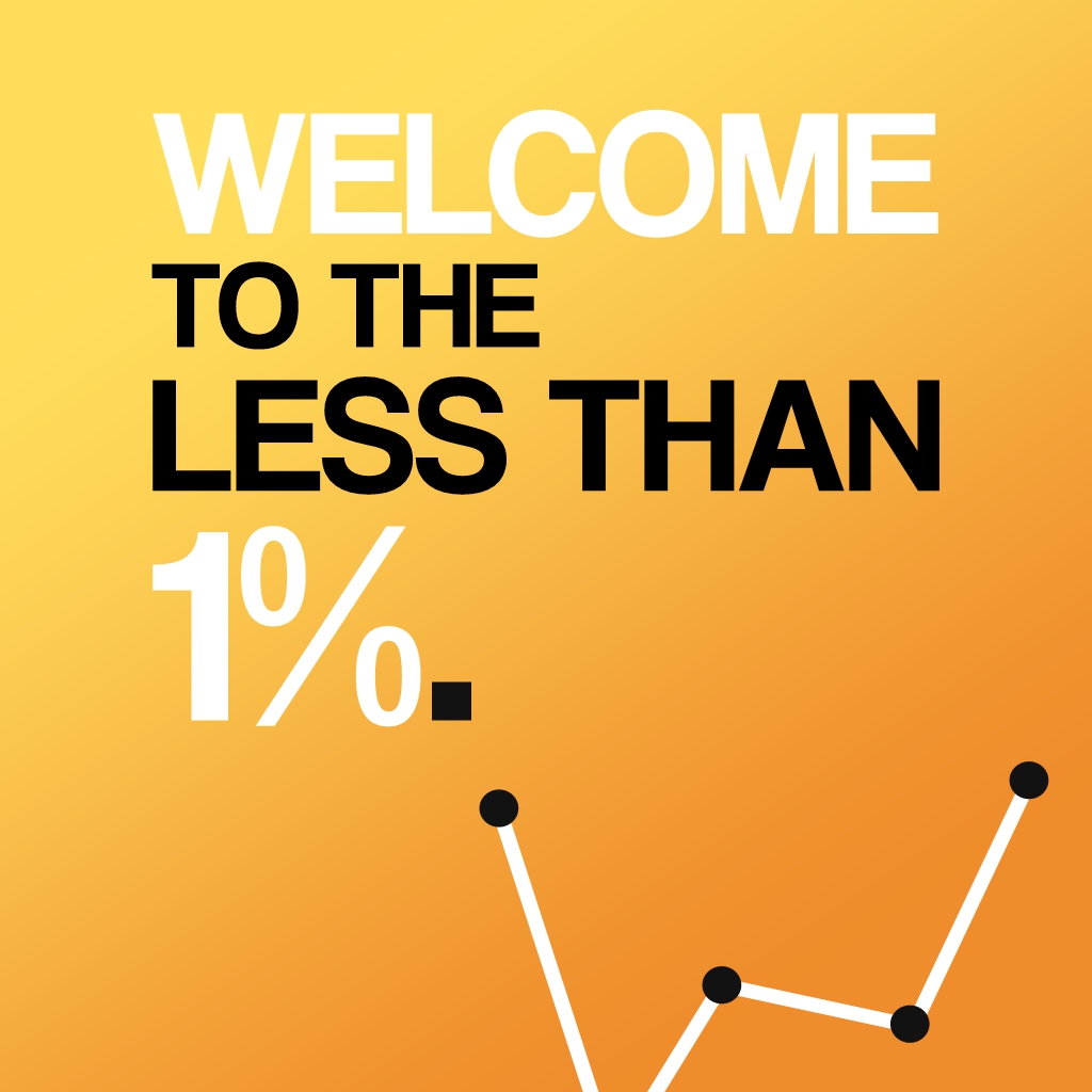 Welcome to the Less Than 1%